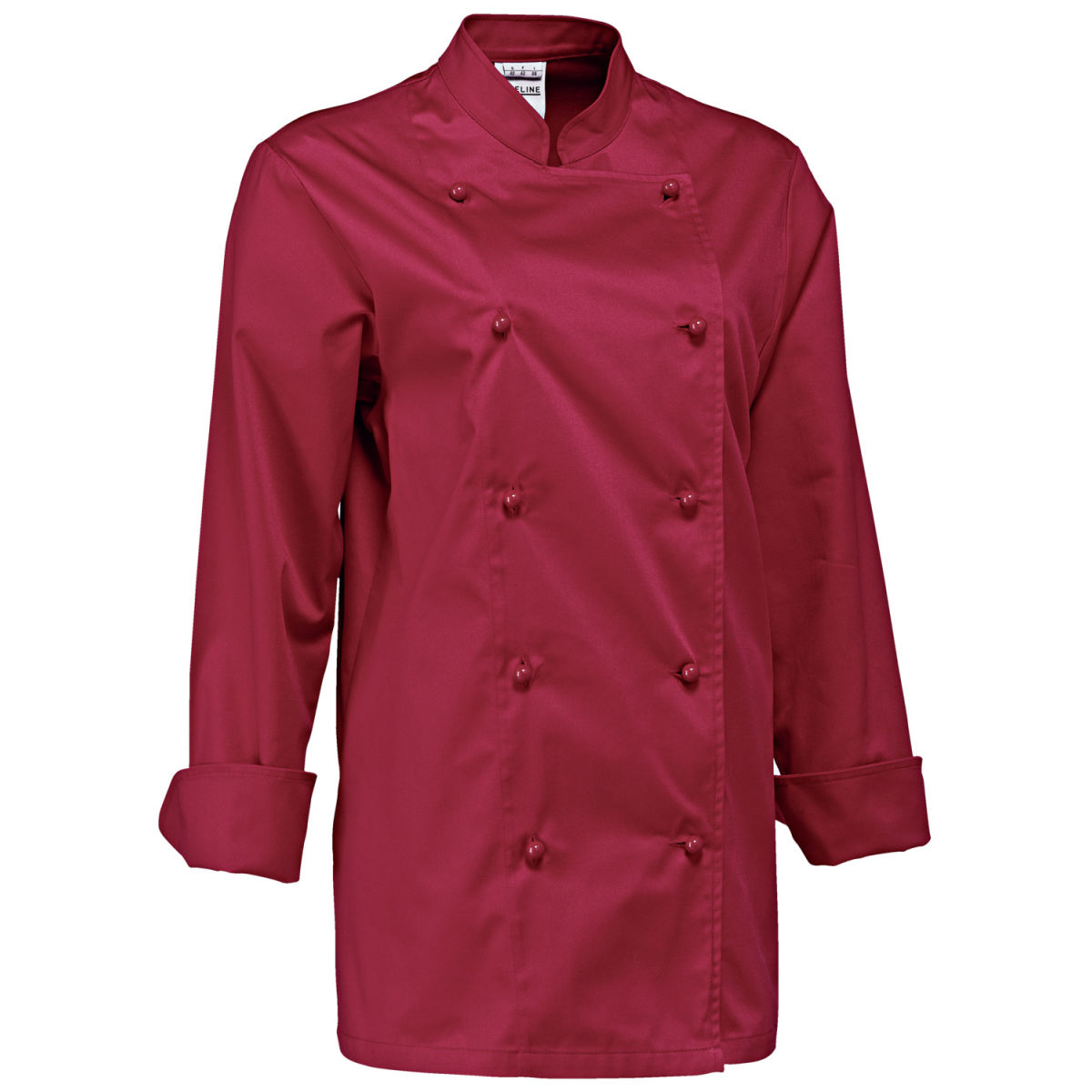 Chaqueta de cocina para mujer Pauline manga larga PULSIVA; Talla 54; granate