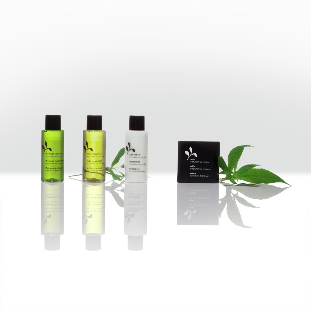 V-Touch Mustergarnitur Hotelkosmetik Green Tea neo, 4-teilig mehrfarbig