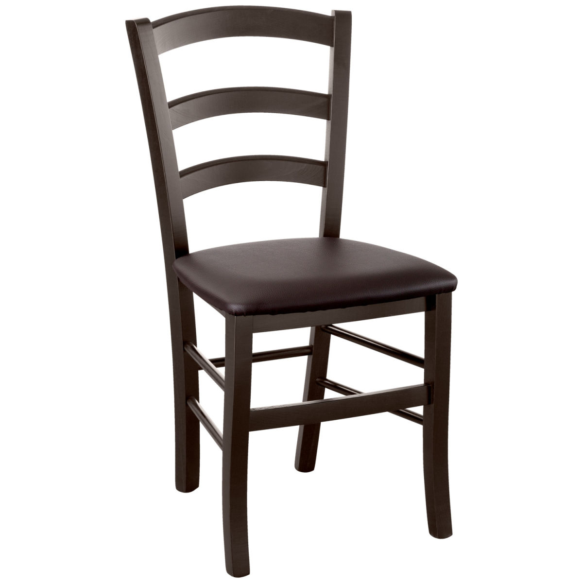 PULSIVA Holzstuhl Herakles 2 Komfort 44x51x87 cm (BxTxH); Sitz dunkelbraun, Gestell wenge; 2 Stück / Pack