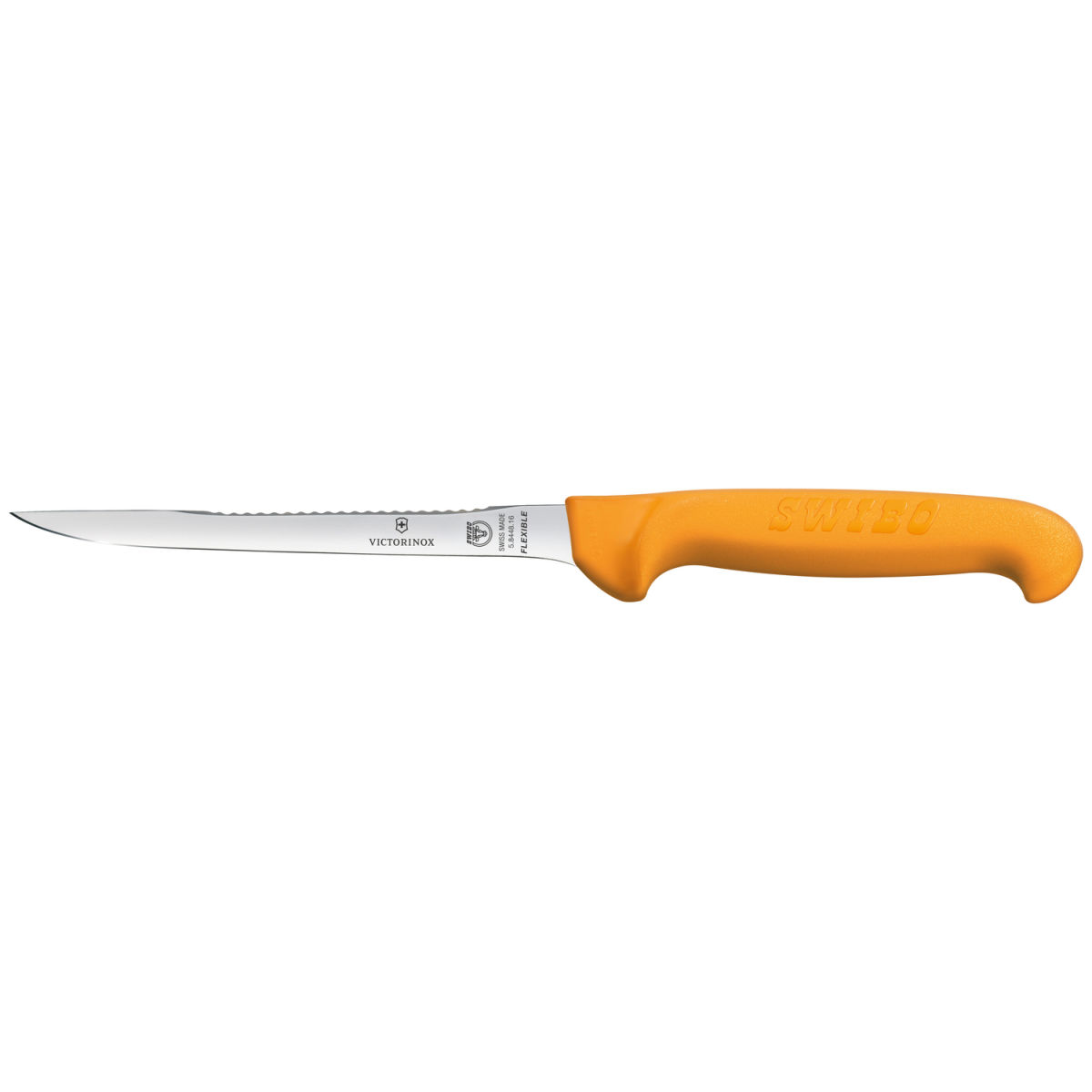 Victorinox Filetiermesser Swibo flex-schmal Klingenlänge 16 cm, 28.2 cm (L); silber/orange