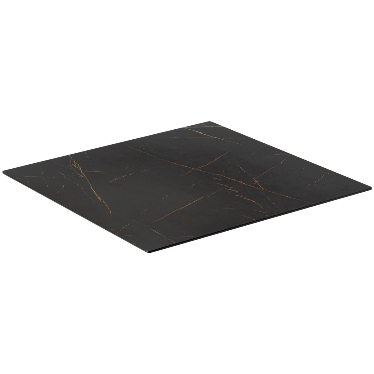 Piano per tavolo da esterno in HPL Lift quadrato VEGA; 60x60 cm (LxL); nero/marrone; quadrata