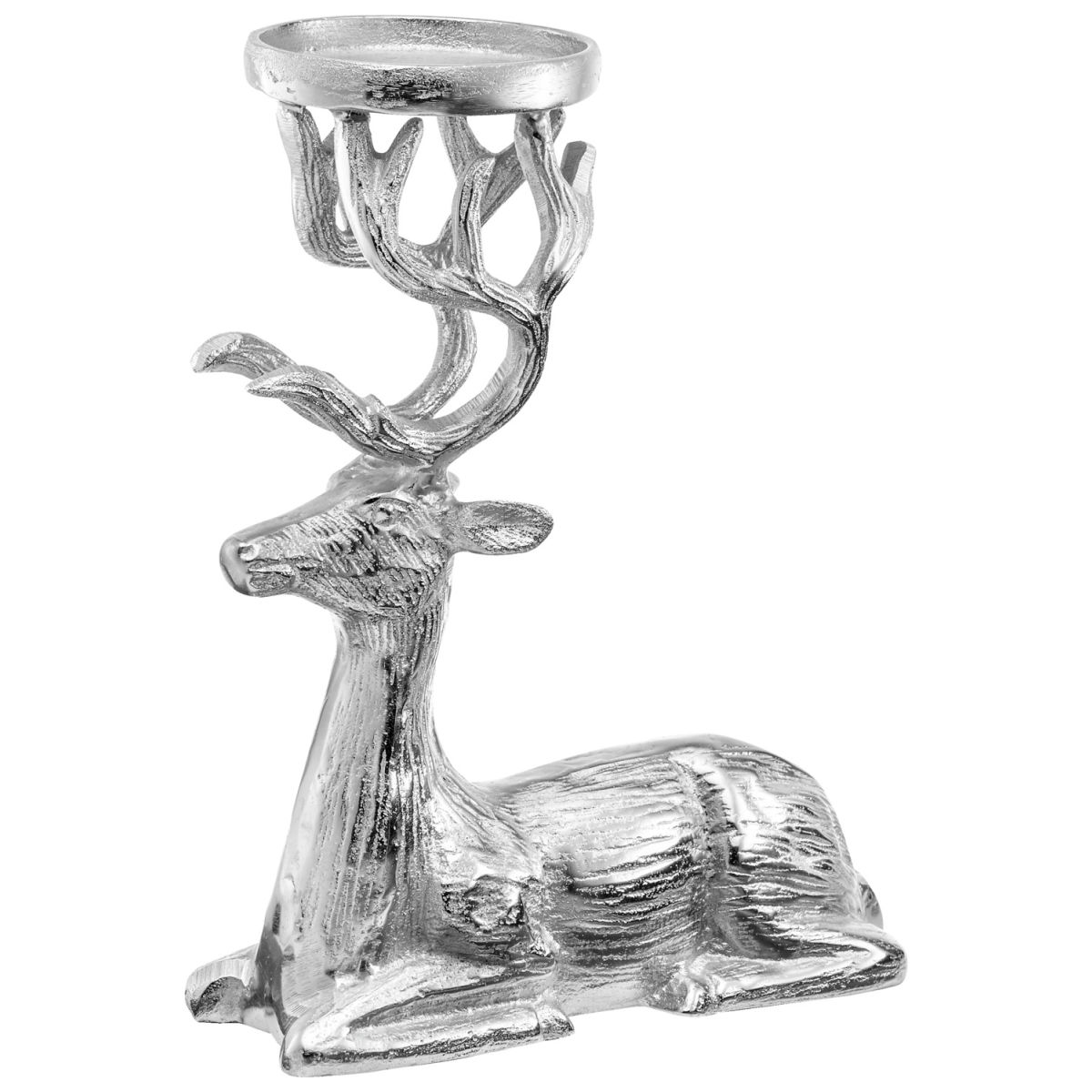 Ljusstake Anouk; 21x9.5x28 cm (LxBxH); Silverfärg