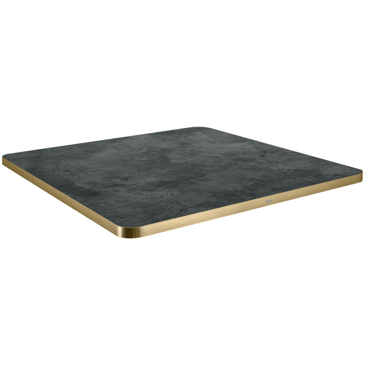 Piano tavolo effetto marmo Marvani quadrato VEGA; 80x80x2.5 cm (LxLxH); oro/nero; quadrata