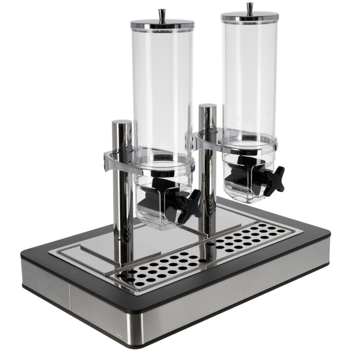 VEGA Müslispender Fundale doppelt, GN 1/1, 2x 4l GN 1/1, 63x42.5x64.7 cm (LxBxH); edelstahl/anthrazit/transparent/silber; rechteckig