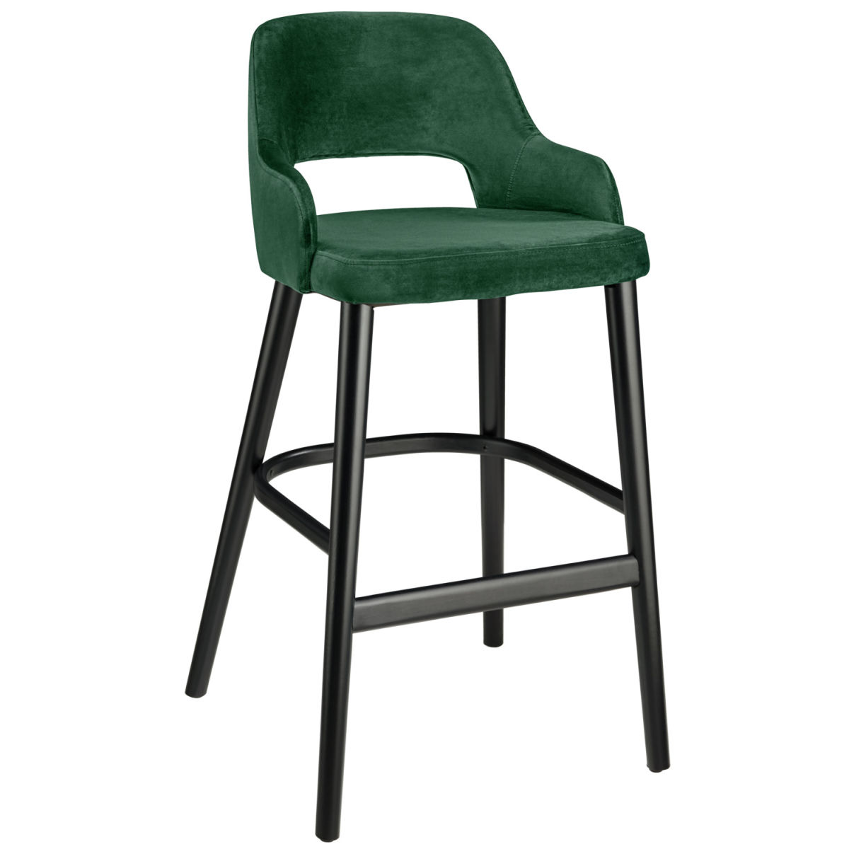 VEGA Barstuhl Tonda 53x62x103 cm (BxTxH); Sitz tannengrün, Gestell schwarz