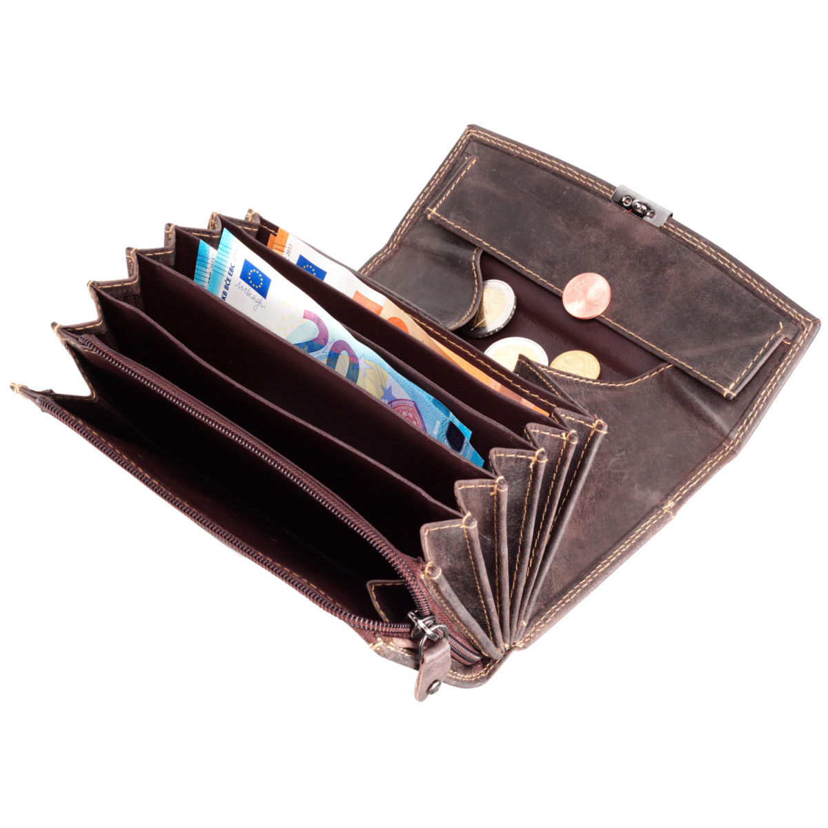 PULSIVA Kellnerportemonnaie Zell 17.5x10 cm (LxB); braun; rechteckig
