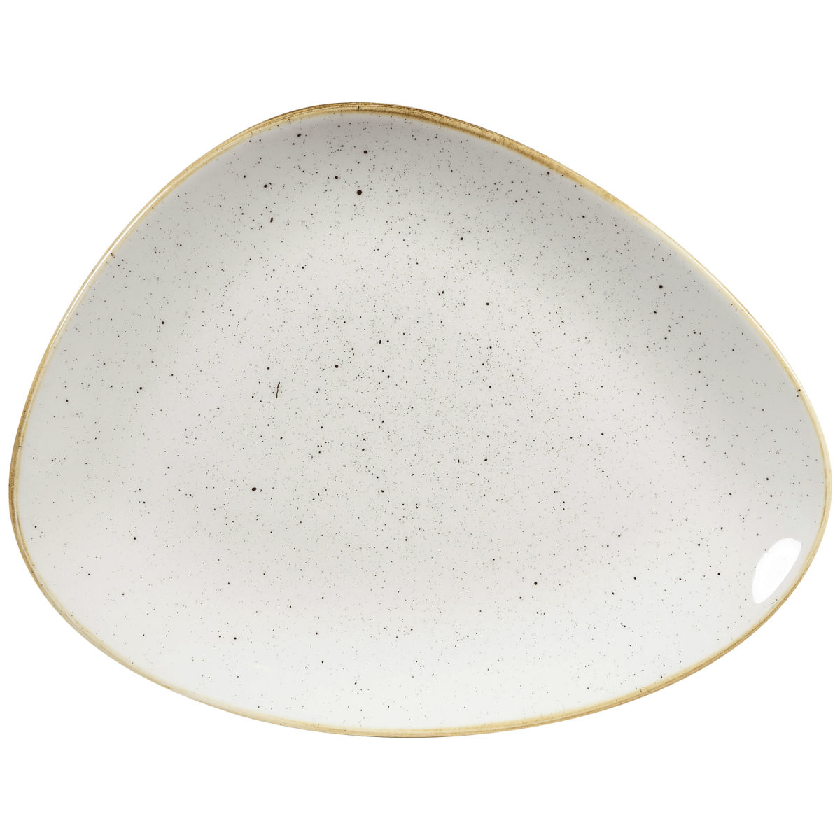 Chefs piatto Stonecast Barley White triangolare Churchill; 20.5x26.5x20.5 cm (LxLxH); bianco/marrone; triangolare; 12 pz. / confezione