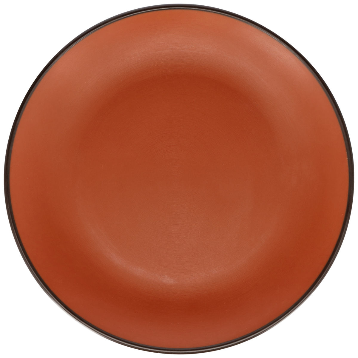 Plato llano Levana PULSIVA; 26.5 cm (Ø); terracota/negro; redonda; 6 pz. / Paquete