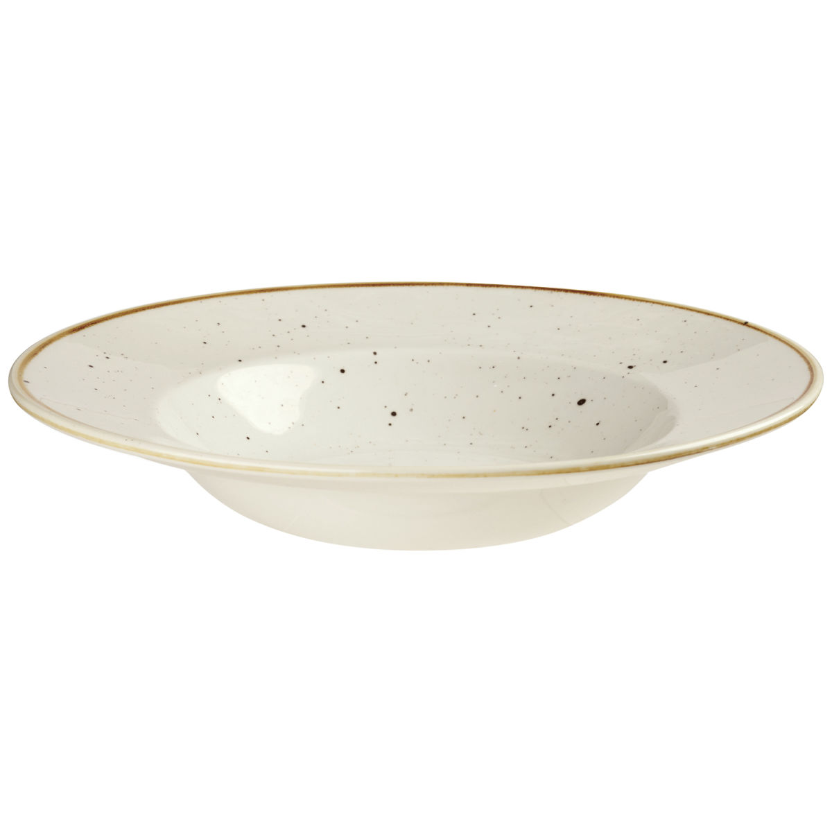 Churchill Teller tief Stonecast Barley White 284 ml, 24x3.7 cm (ØxH); weiß/braun; rund; 12 Stück / Pack
