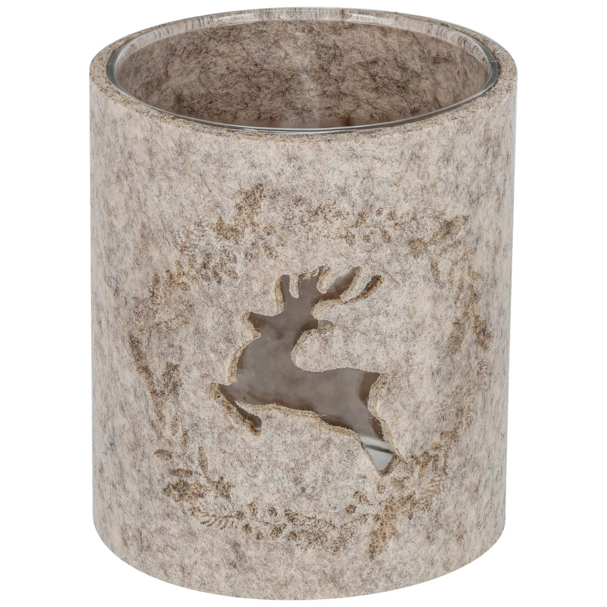 Portalumini tealight Albana; 8x8x10 cm (LxLxH); naturale