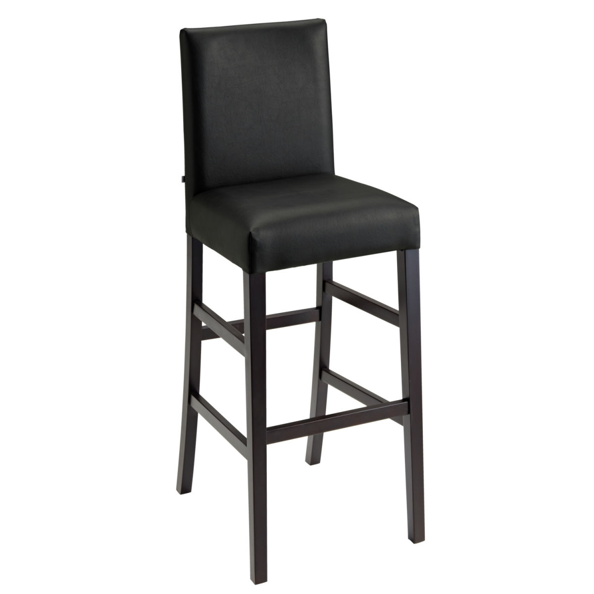 VEGA Barstuhl Havanna 44.5x49x113.5 cm (BxTxH); Sitz schwarz, Gestell wenge; 2 Stück / Pack