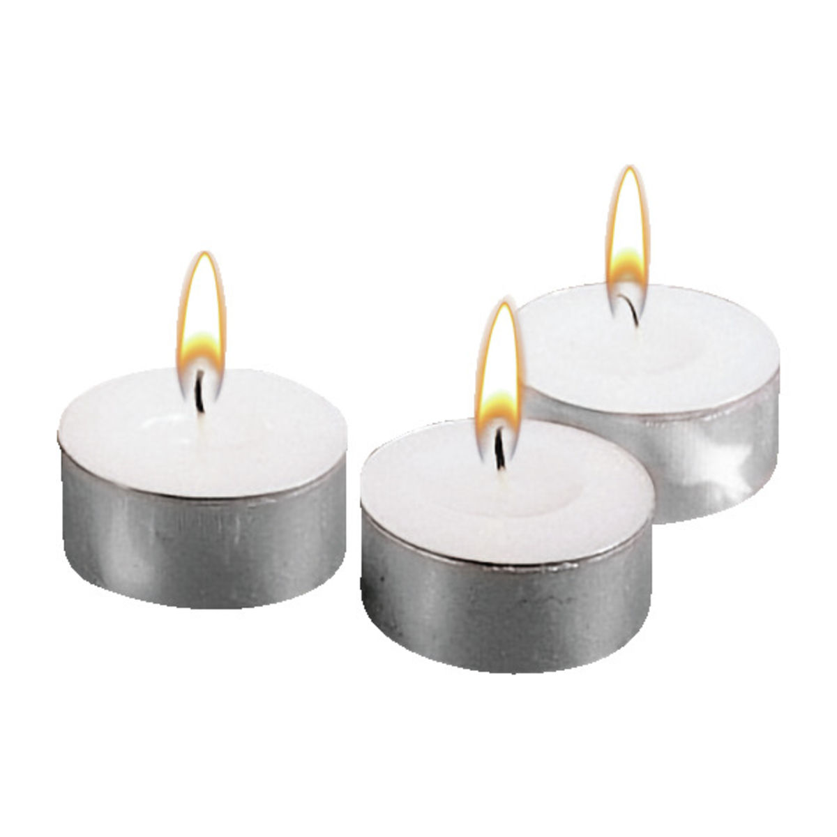 Gala Theelicht 4 cm; 4x2 cm (ØxH); wit/zilver; rond; 50 stuk / verpakking