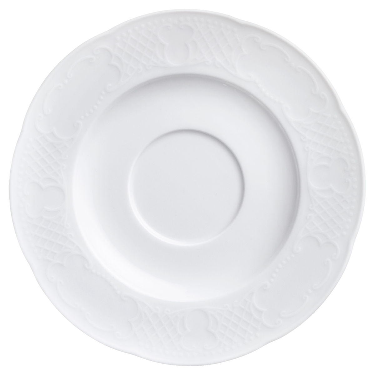 Piattino cappuccino/tè Minuett VEGA; 14.5 cm (Ø); bianco; rotonda; 6 pz. / Pacco