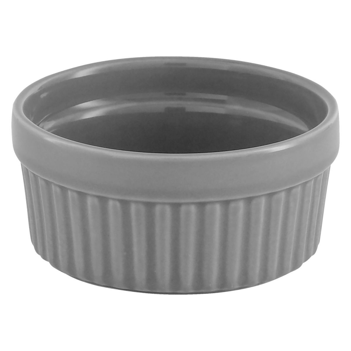 Terrina soufflé Siga VEGA; 165ml, 9x4.2 cm (ØxH); grigio chiaro; rotonda; 6 pz. / confezione