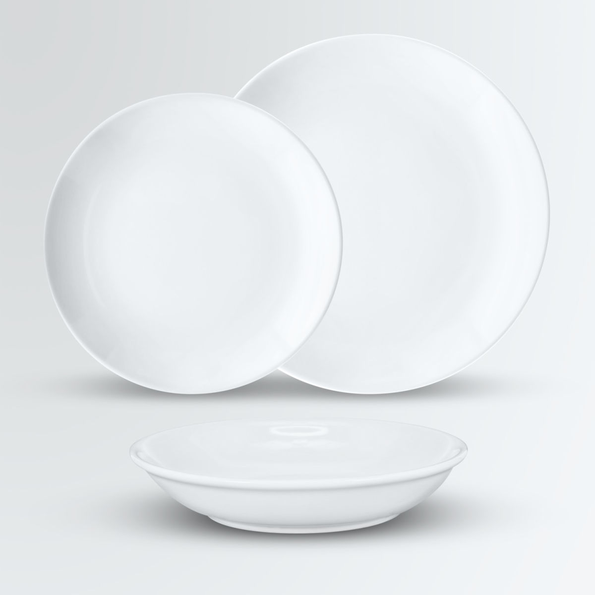 Serie di campioni di porcellane Ponta  3 pezzi VEGA; bianco