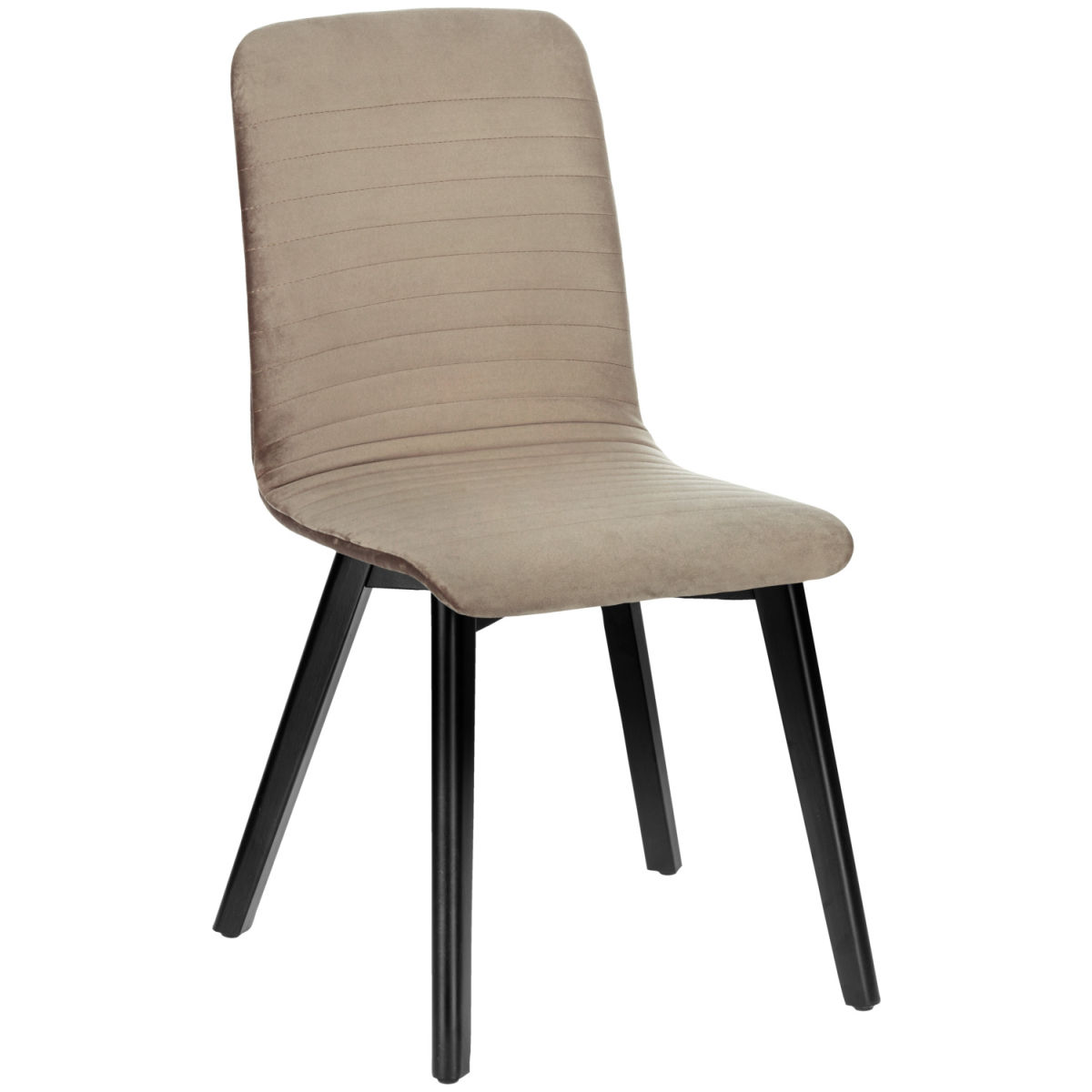 Sedia Charlie PULSIVA; 43x57x89 cm (LxPxH); seduta tortora, struttura nero; 2 pz. / confezione