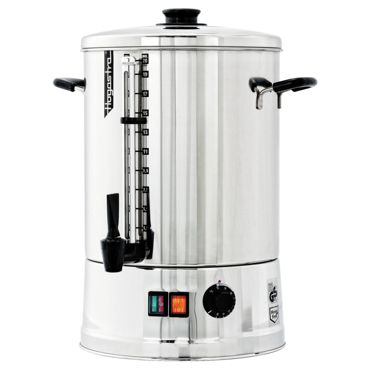 Distributore acqua calda HWT-20 Hogastra; 20000ml, 52x30 cm (HxØ); argento