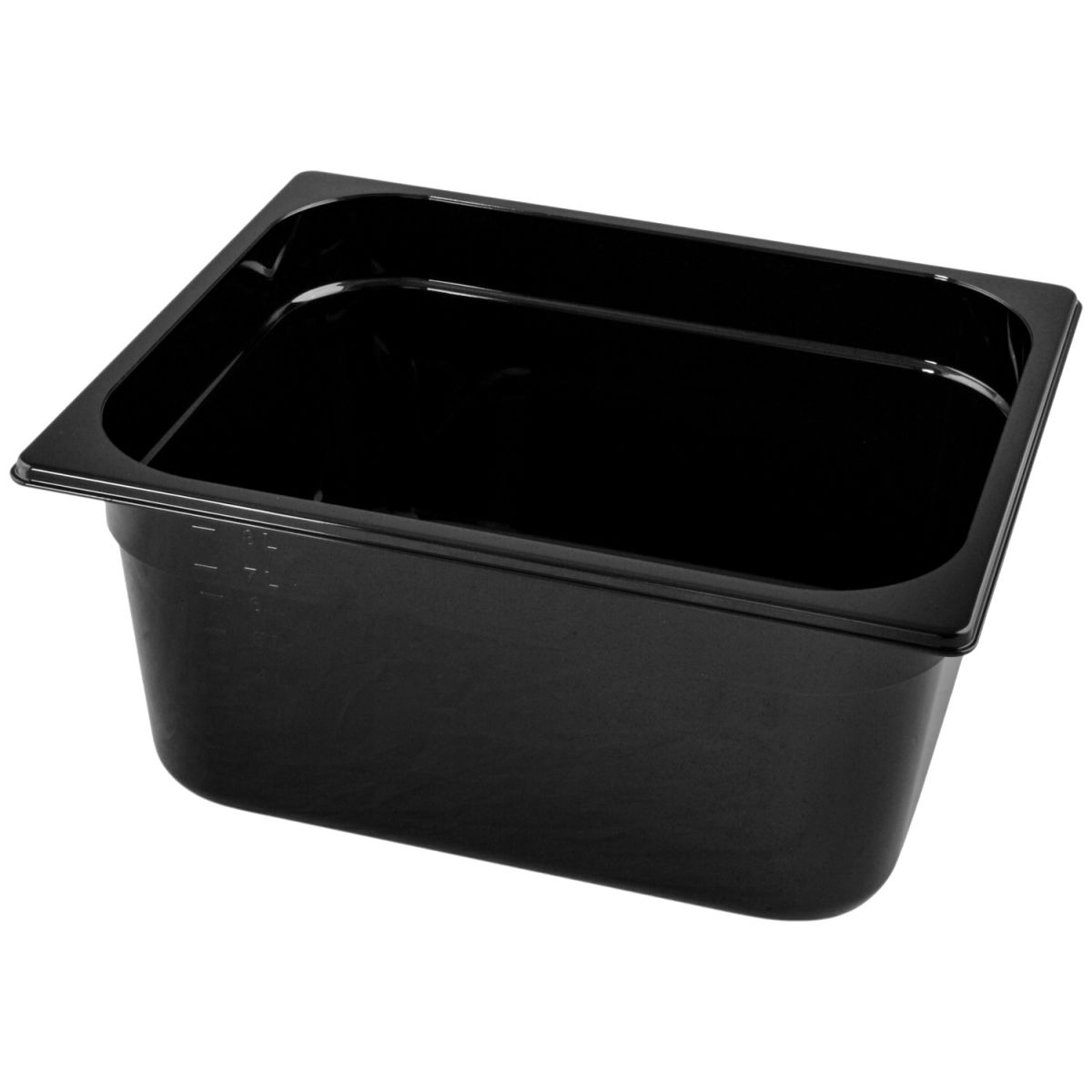 Contenitore Nero Gastronorm 1/2 VEGA; Misura GN 1/2, 9l, 32.5x26.5x15 cm (LxLxP); nero