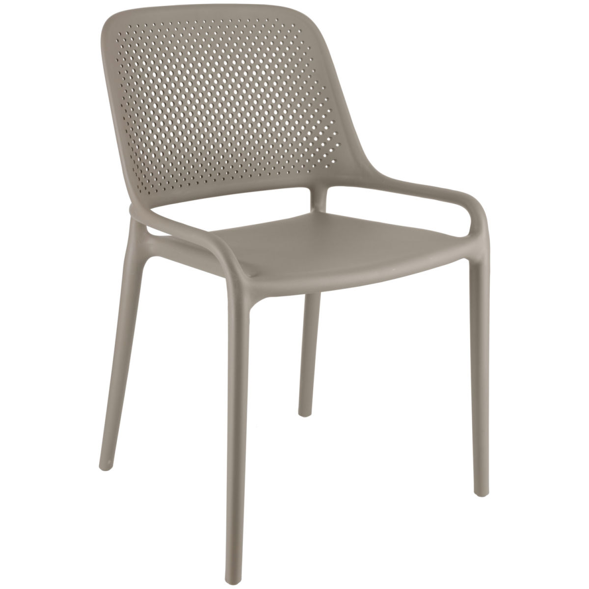 PULSIVA Kunststoffstuhl Rovin 52x51.5x82.5 cm (BxTxH); taupe; 4 Stück / Pack