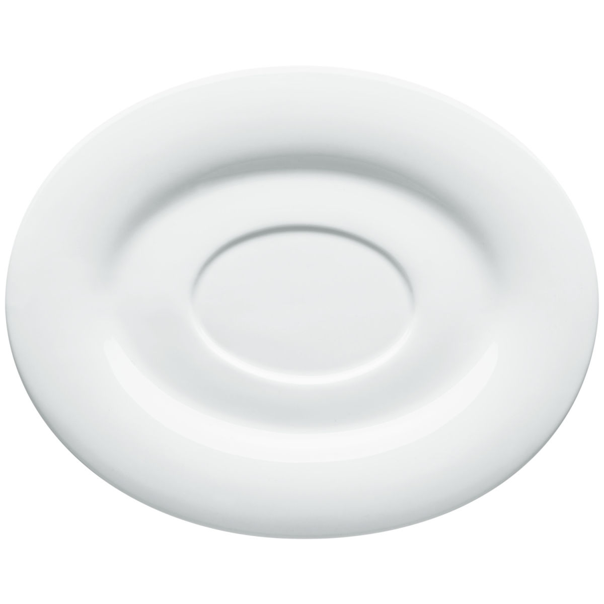 Platillo para salsera Palacio VEGA; 24.5x19.5 cm (LgxAn); blanco; ovalada; 4 pz. / Paquete