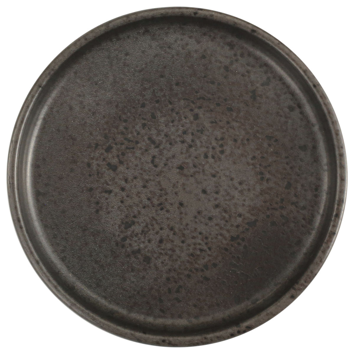 Piatto piano Ironstone con bordo alto Porland; 30x2.15 cm (ØxH); marrone scuro/nero; rotonda; 6 pz. / Pacco