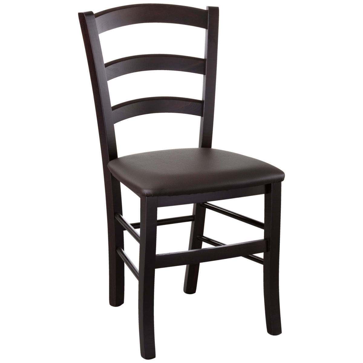 Sedia paesana Herakles 2 Komfort PULSIVA; 44x51x87 cm (LxPxH); seduta marrone scuro, struttura wenge; 2 pz. / Pacco