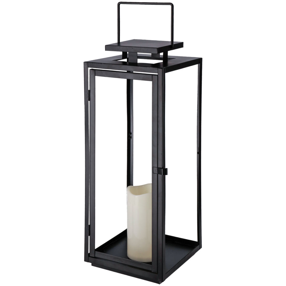 Lanterna LED Aijko VEGA; 14x14x38 cm (LxLxH); nero; rettangolare