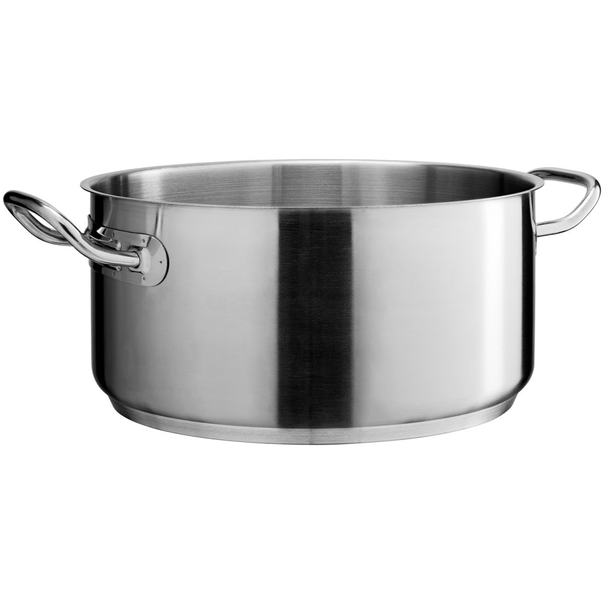 Casseruola fonda 2 manici Professional senza coperchio VEGA; 8l, 28x13.5 cm (ØxH); argento; rotonda