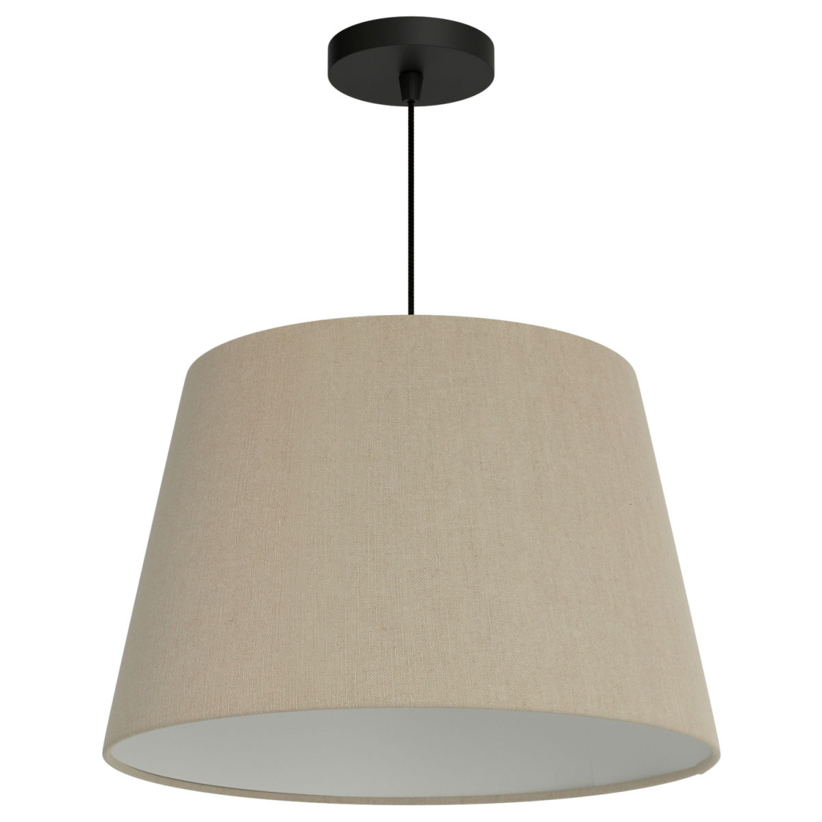 Lámpara suspendida Olivier lino Nemec; 25x40 cm (AtxØ); beige/negro