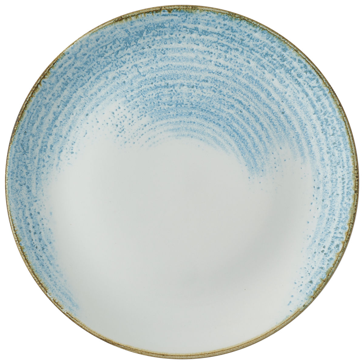 Plato llano Borde inclinado Churchill; 26 cm (Ø); blanco/azul celeste; redonda; 12 pz. / Paquete