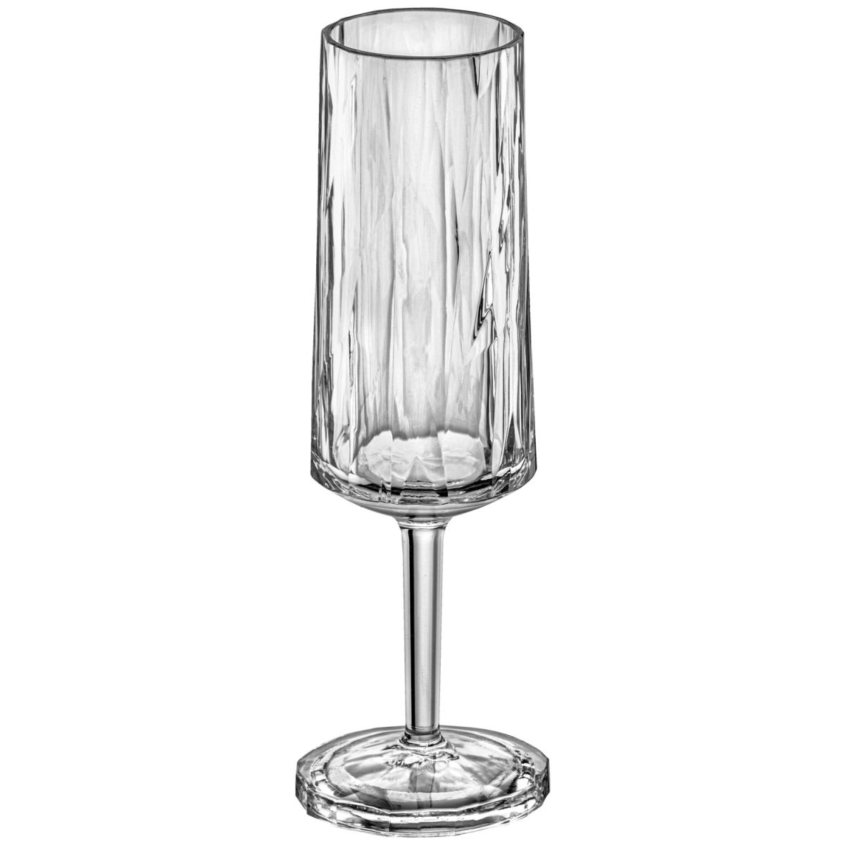Koziol Champagneglas Flute Club No. 14 Superglas met vulstreep; 180 ml, 6.6x20.2 cm (&Oslash;xH); transparant; 0.1 l vulstreepje, 70 stuk / verpakking