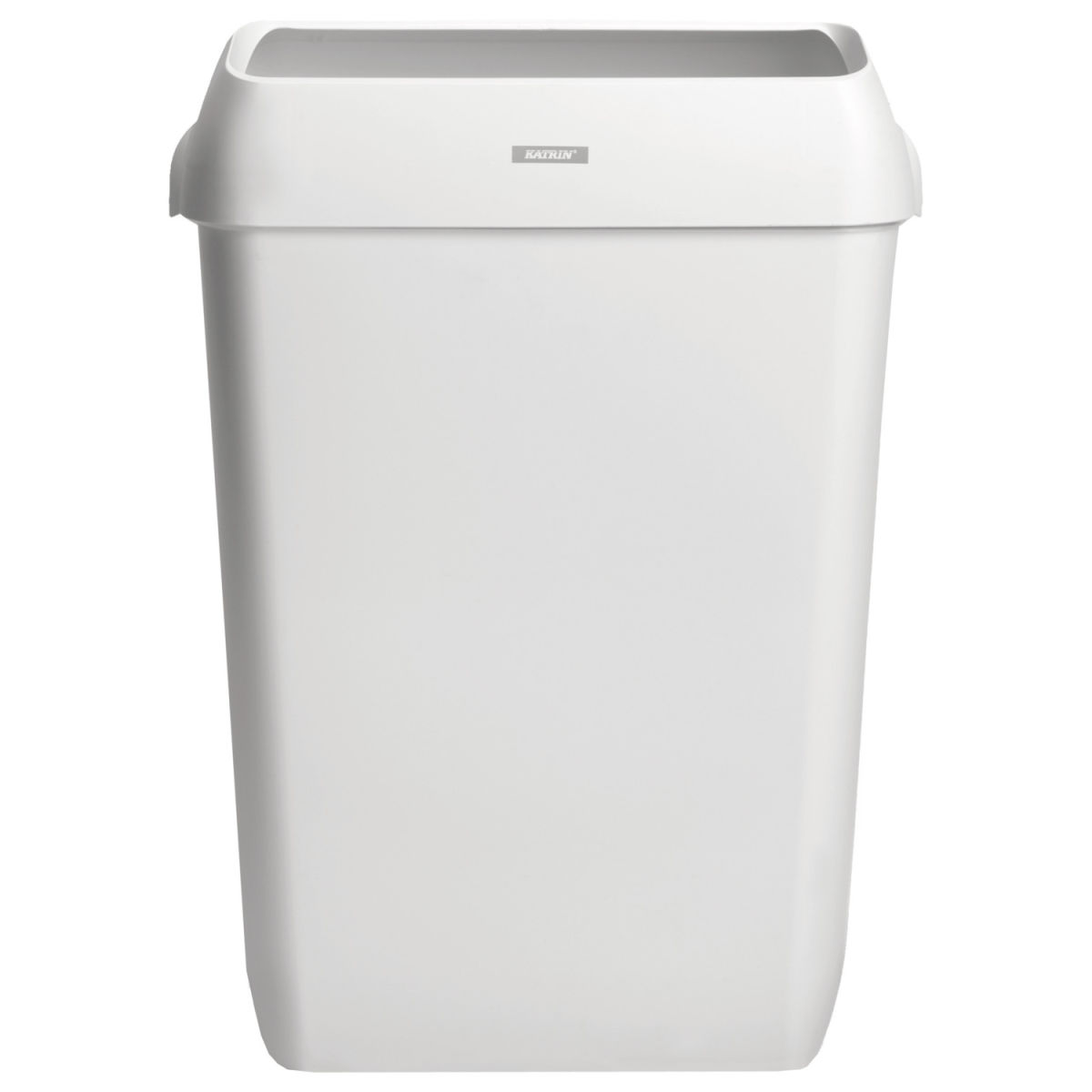 Bidone spazzatura Katrin 50 litri con coperchio Katrin; 28x42x57.5 cm (LxLxH); bianco