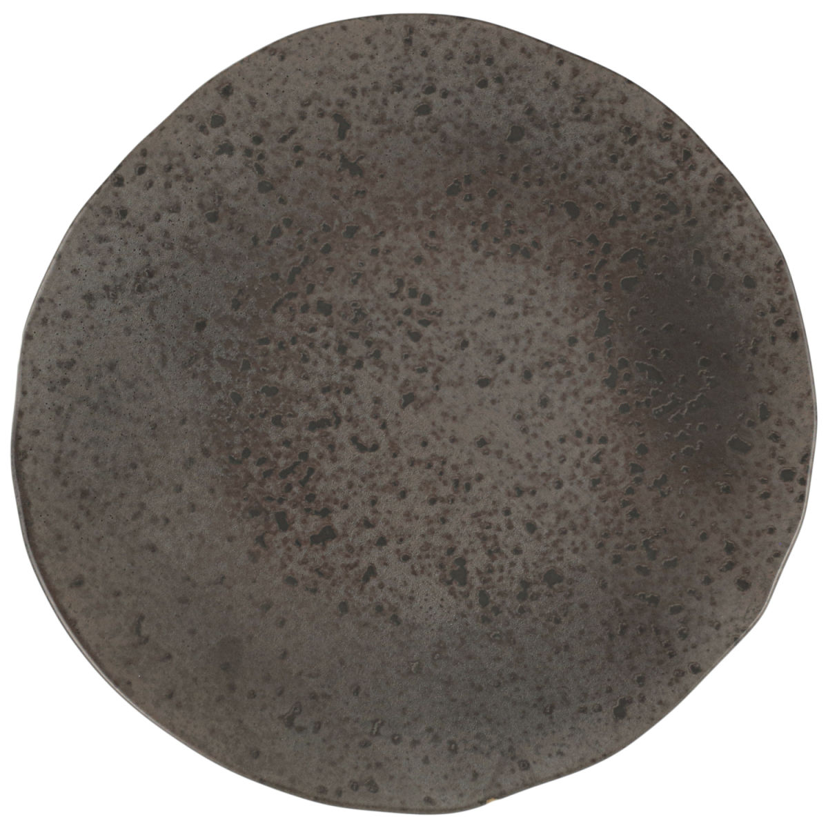 Piatto piano Ironstone Porland; 22.5x2.75 cm (ØxH); marrone scuro/nero; rotonda; 6 pz. / confezione