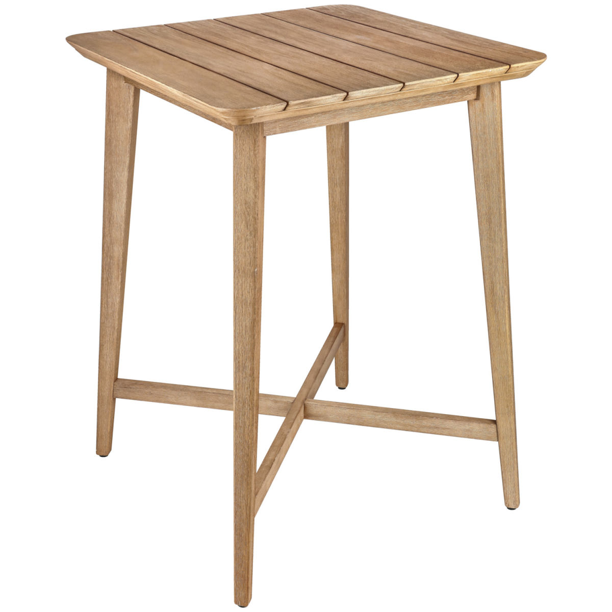 Tavolo alto Costo VEGA; 80x80x110 cm (LxLxH); marrone chiaro; quadrata