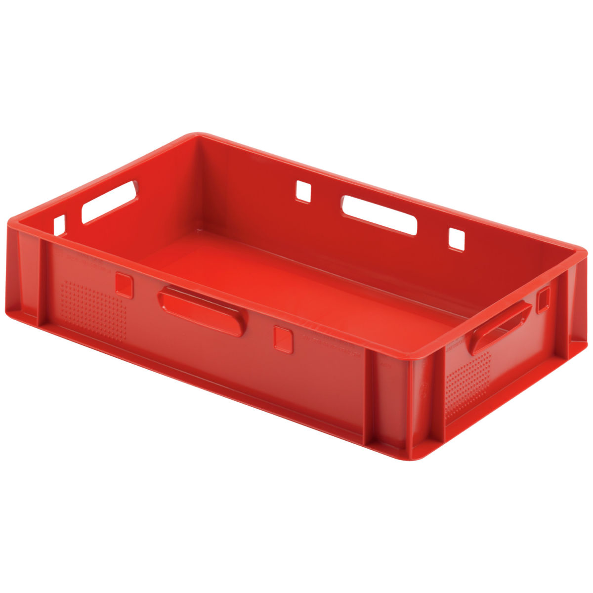 Contenitori impilabili EURO Euro chiusi Ringoplast; 25100 ml, 60x40x12 cm (LxLxH); rosso