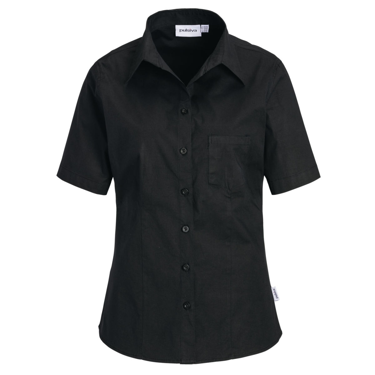 PULSIVA Damenbluse Bianca Halbarm Kleidergröße 36/38; schwarz