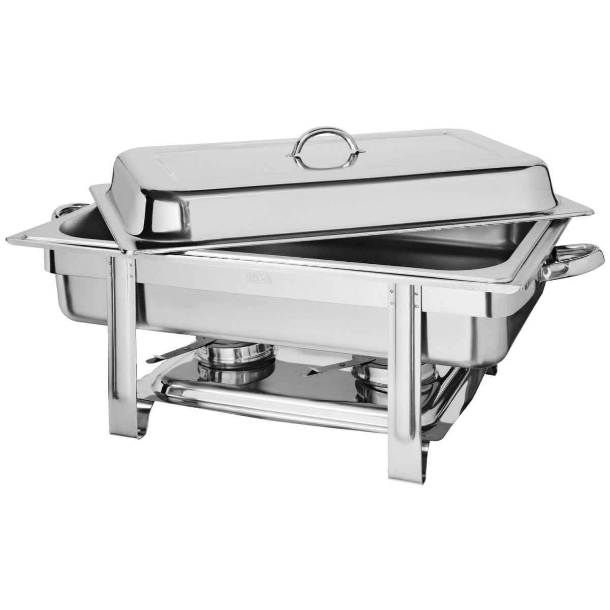PULSIVA Chafing-Dish Tacoma GN 1/1, 9 l, 55x35x32 cm (BxTxH); silber; rechteckig