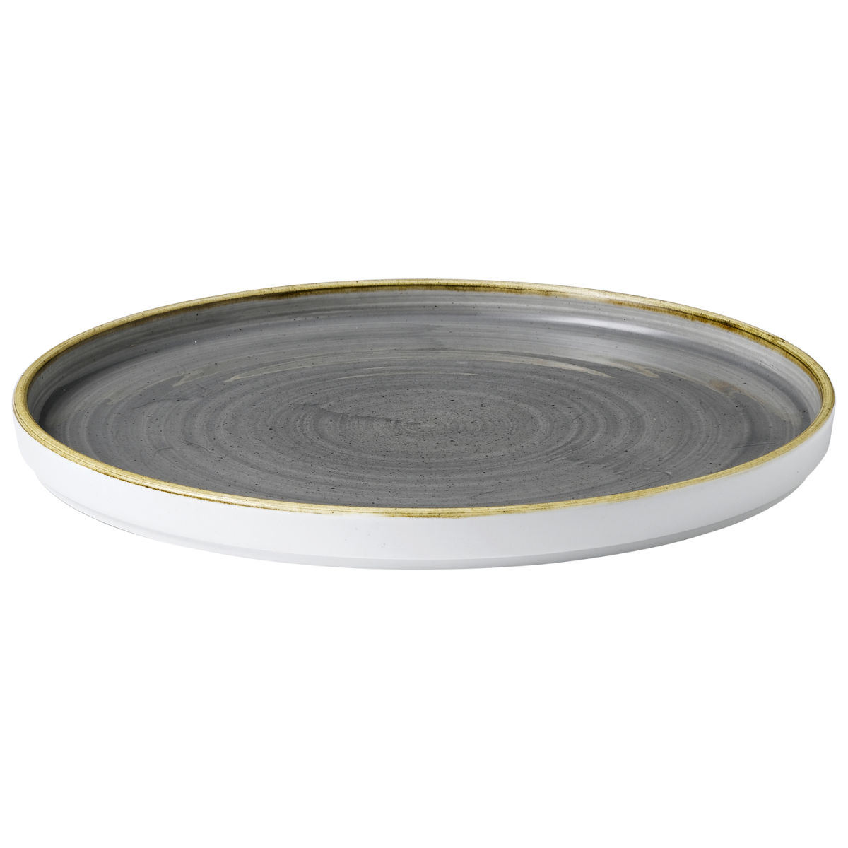 Piatto tondo Stonecast Peppercorn con bordo alto Churchill; 21x2 cm (ØxH); grigio/marrone; rotonda; 6 pz. / confezione