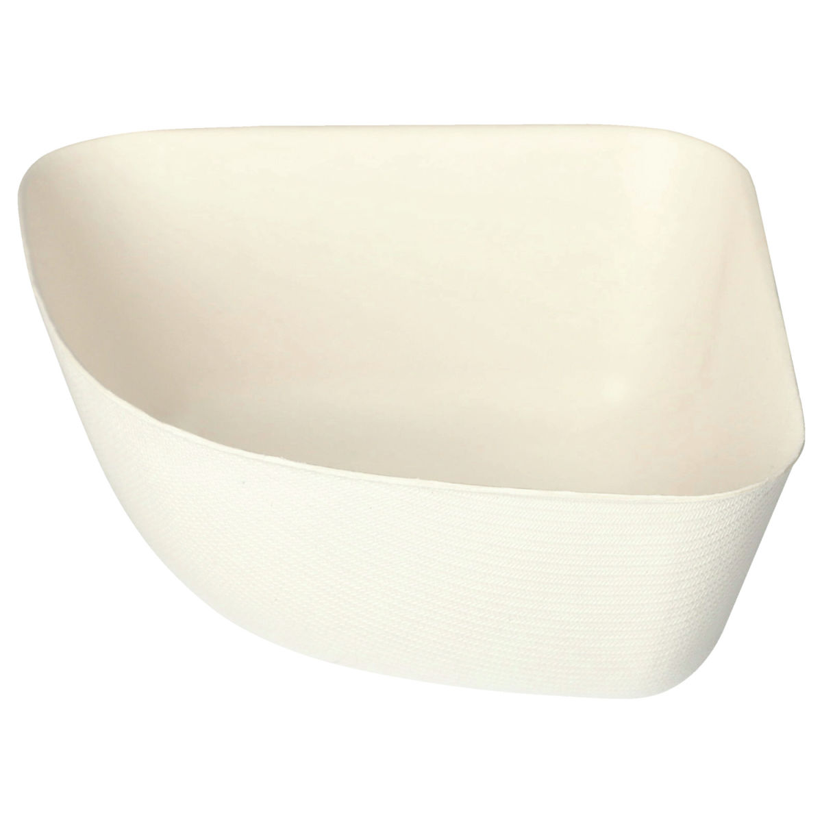 Ciotola monouso in canna da zucchero Belle Vie Ligne Carrée Papstar; 12.8x12.8x5.5 cm (LxLxH); bianco; 24 pz. / confezione