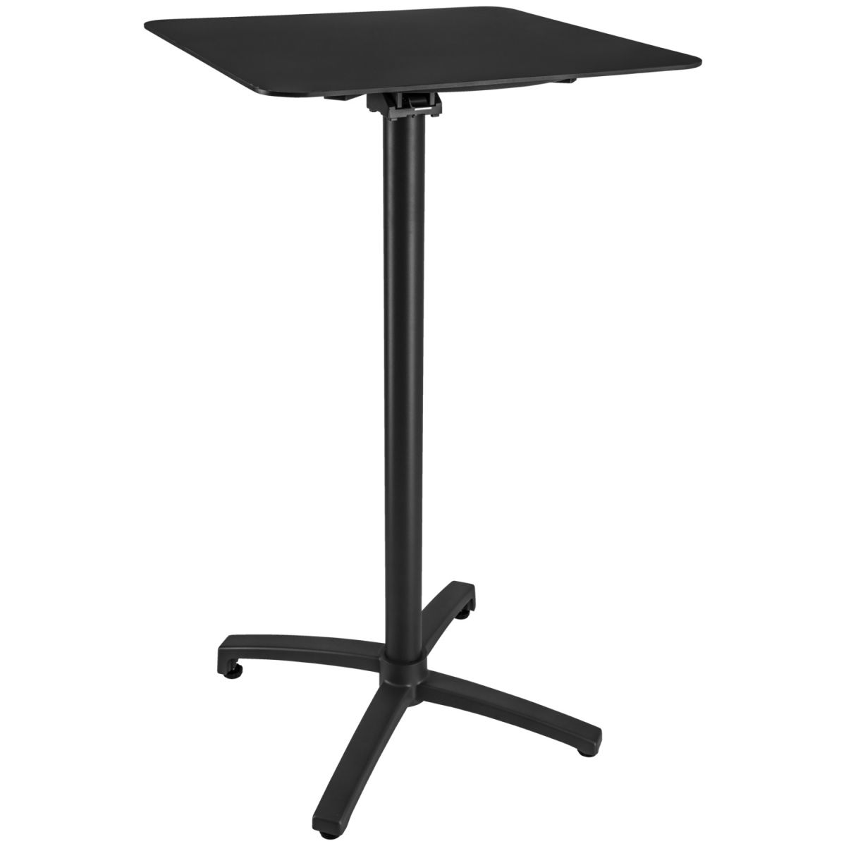 Vega Aluminium buitentafel Taipa vierkant; 60x60x108 cm (LxBxH); Tafelblad zwart, frame zwart; vierkant