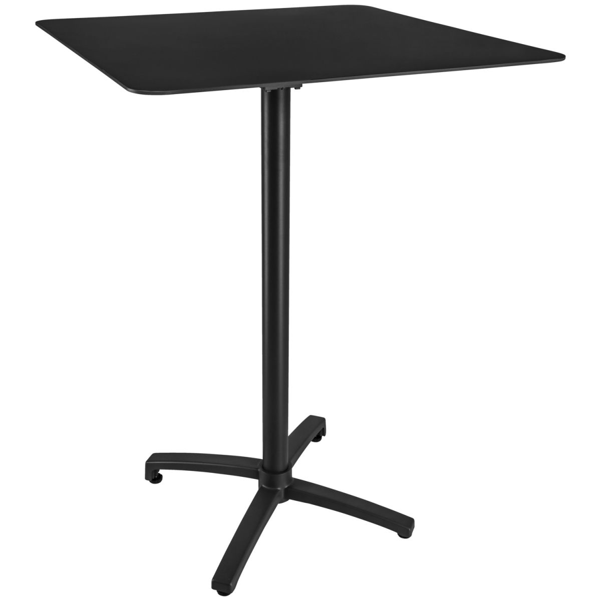 Vega Aluminium buitentafel Taipa vierkant; 80x80x108 cm (LxBxH); Tafelblad zwart, frame zwart; vierkant