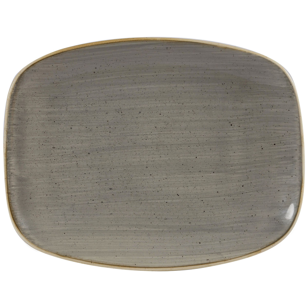 Chefs Piatto ovale Stonecast Peppercorn Churchill; 26.1x20.2 cm (LxL); grigio/marrone; rettangolare; 12 pz. / confezione