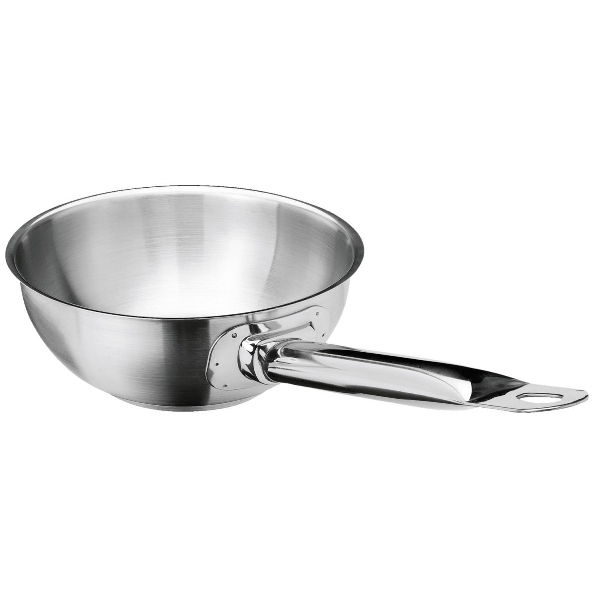 Vega Sauteuse Professional zonder deksel; 1200ml, 16x7 cm (ØxH); zilver; conisch