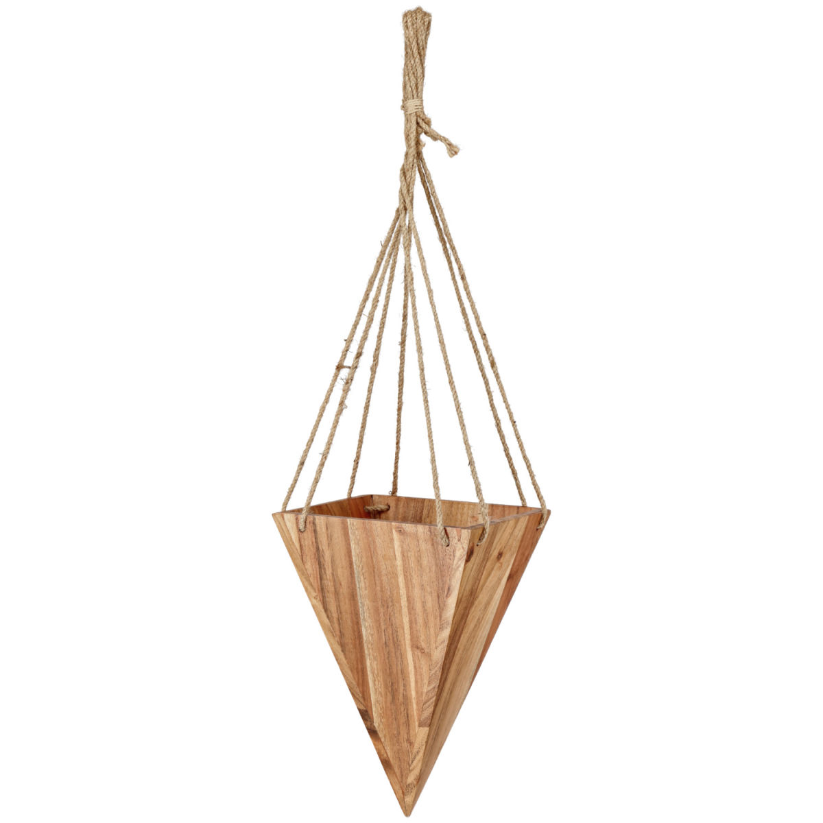 Vaso per piante Bosso pensile VEGA; 20x20x30 cm (LxLxH); marrone; piramidale