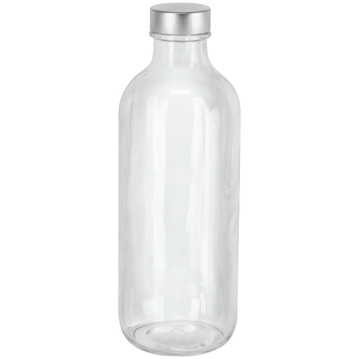 Pasabahçe Fles Iconic; 540ml, 7.3x20.2 cm (ØxH); transparant/zilver; 6 stuk / verpakking