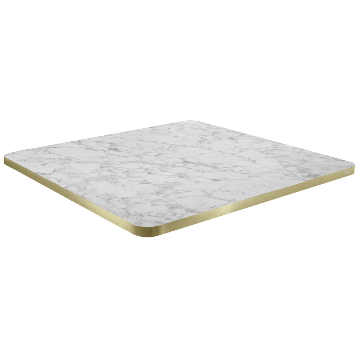 VEGA Indoor-Tischplatte Marvani quadratisch 80x80x2.5 cm (LxBxH); gold/weiß/marmoriert; quadratisch