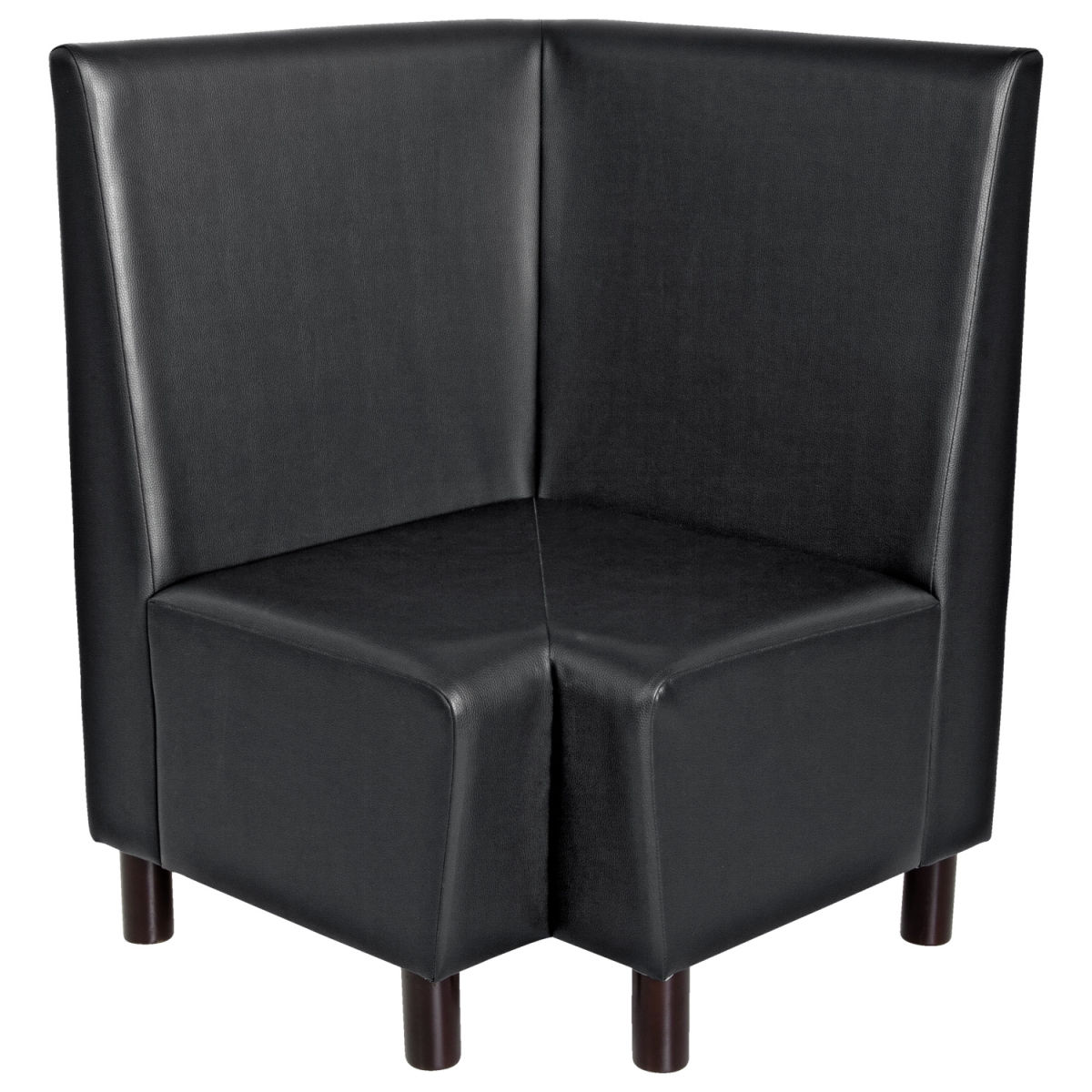 VEGA Eckbank Medley 75x75x102 cm (BxTxH); Sitz schwarz, Gestell buche wenge