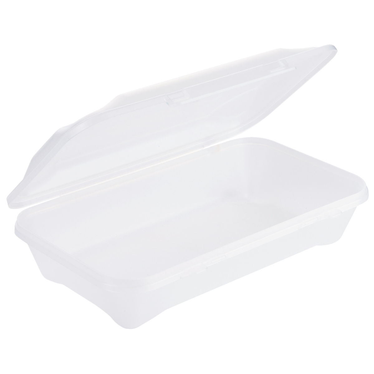 Envase multiuso reutilizable para comida We Turn Contacto; 1250ml, 26.5x16.2x6.5 cm (LgxAnxAt); blanco; rectangular; 19 pz. / Paquete