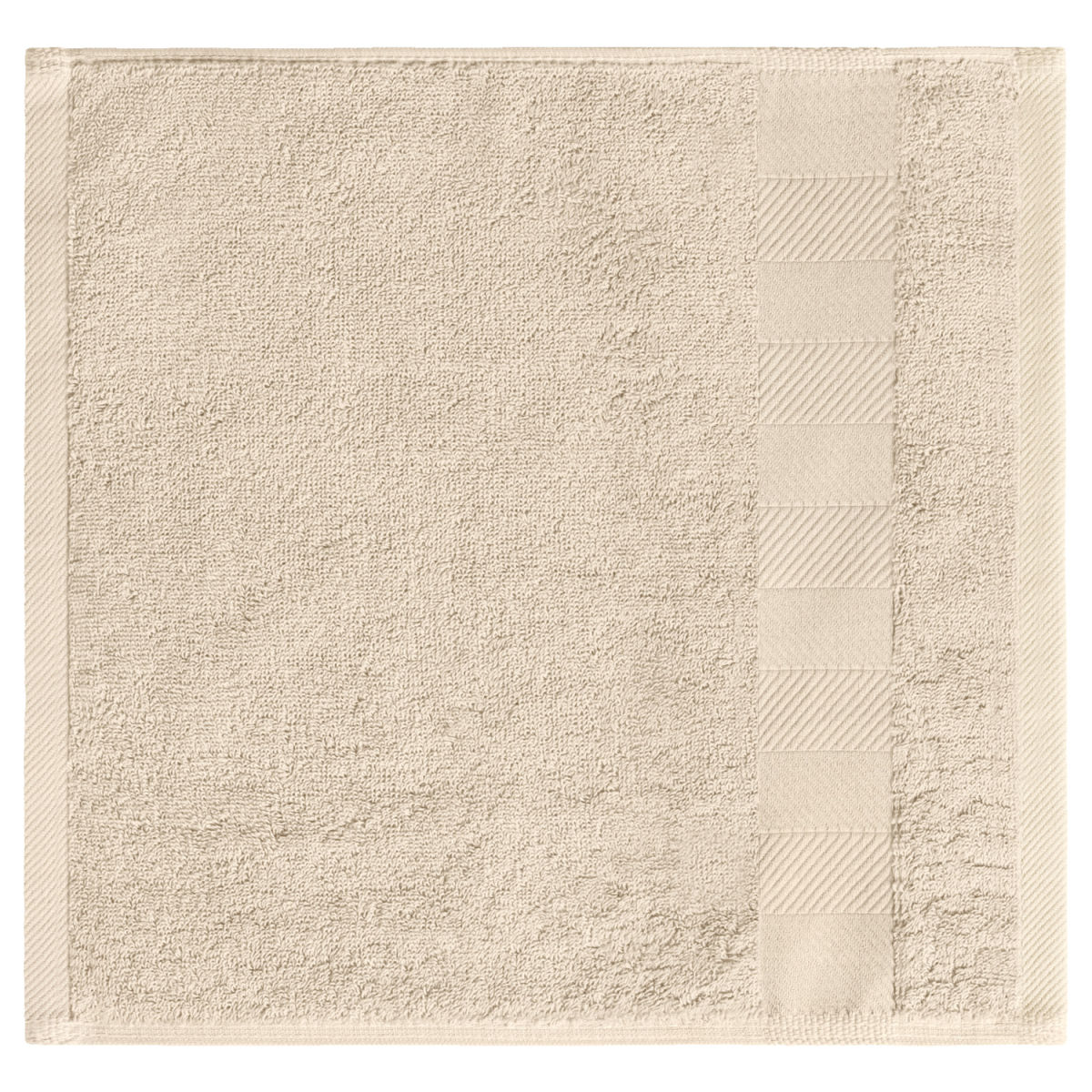 ERWIN M. Waslap Evora visgraatrand; 30x30 cm (BxL); beige; 5 stuk / verpakking
