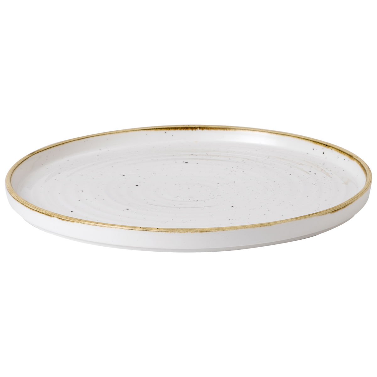 Piatto rotondo Stonecast Barley White con bordo alto Churchill; 27.5x2 cm (ØxH); bianco/marrone; rotonda; 6 pz. / confezione